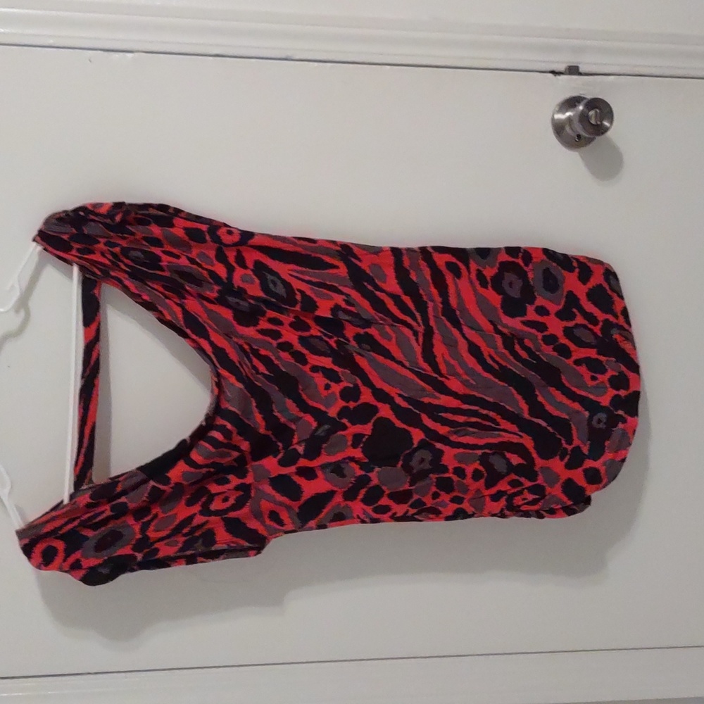 Animal print, low cut shirt